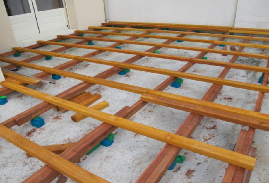 Photo de la structure de la terrasse