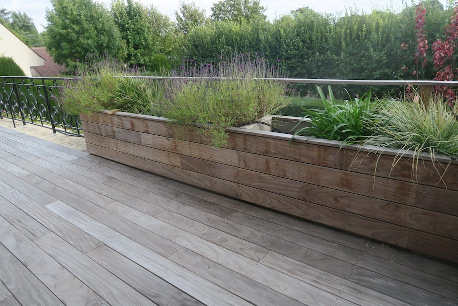 Photo du coffrage d'une jardinière