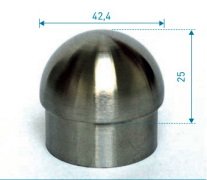 Bouchon bombé en inox plein