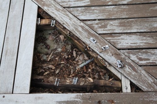 Terrasse en bois clips invisibles